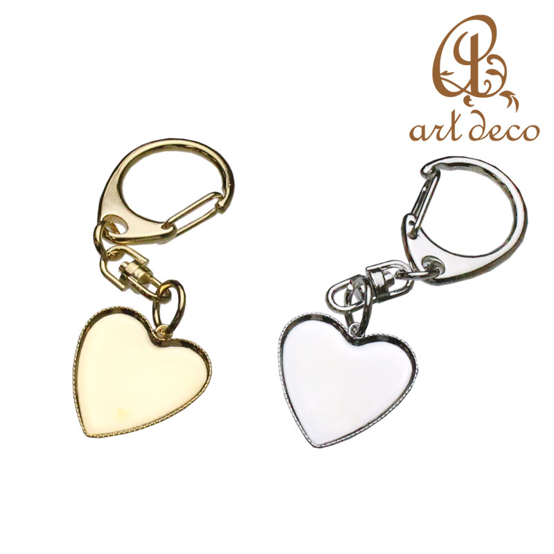 楽天市場】キーホルダー チャーム ハート 1個/10個 23mm×22mm