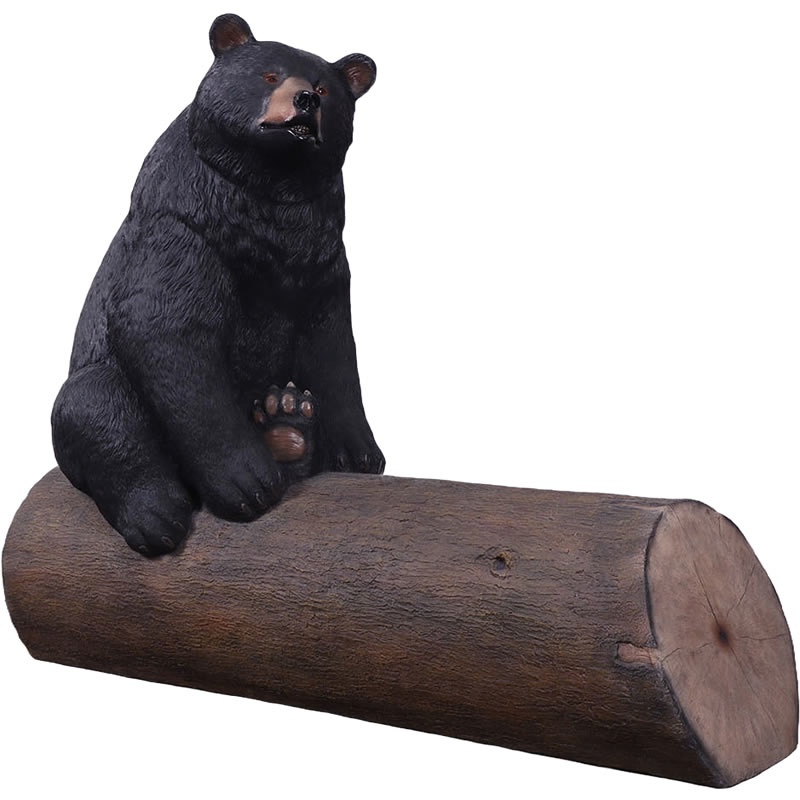 楽天市場】FRPアニマルオブジェ 大木に腰掛けるクマのベンチ置物 動物