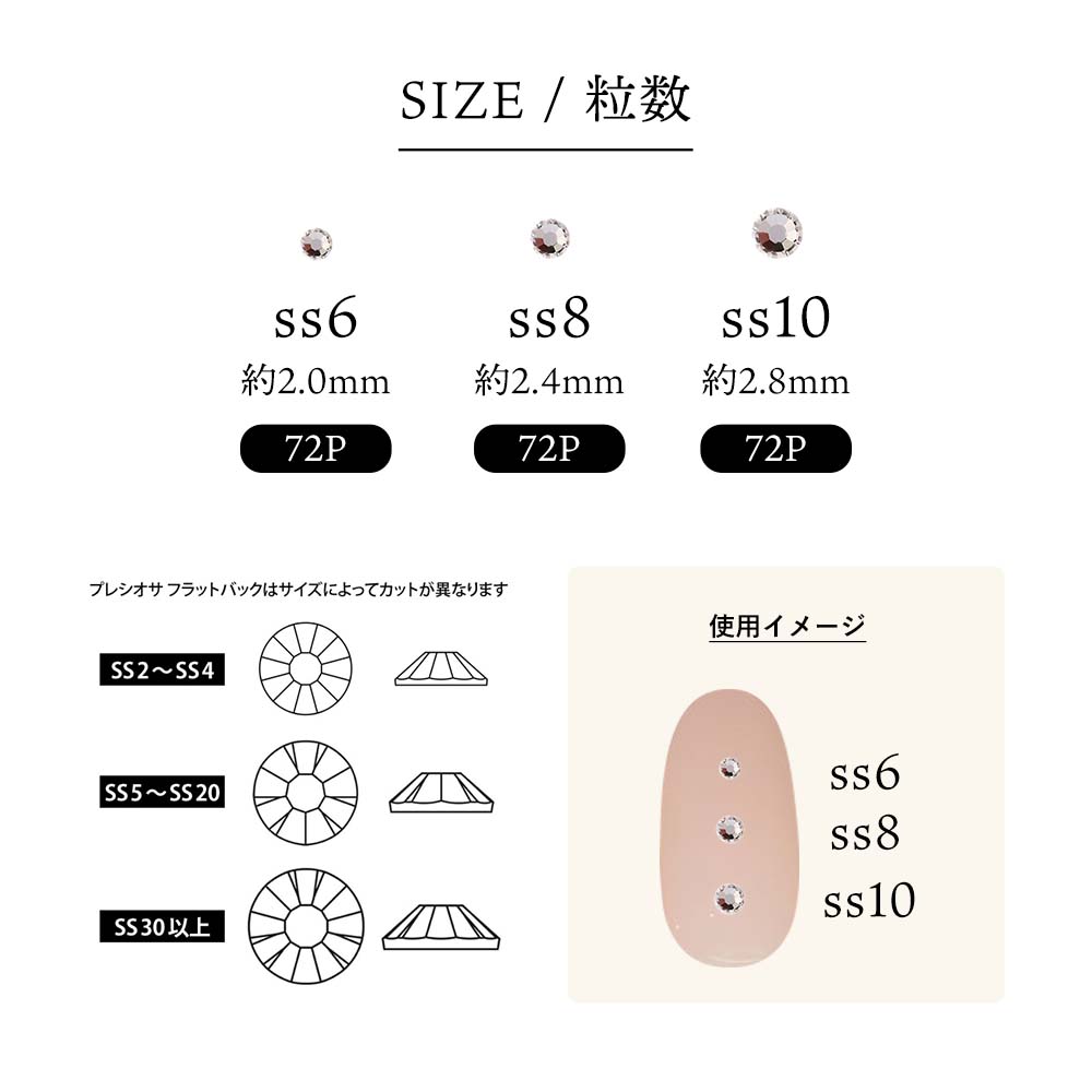 楽天市場】プレシオサ ラインストーン 暖色系カラー フラットバック