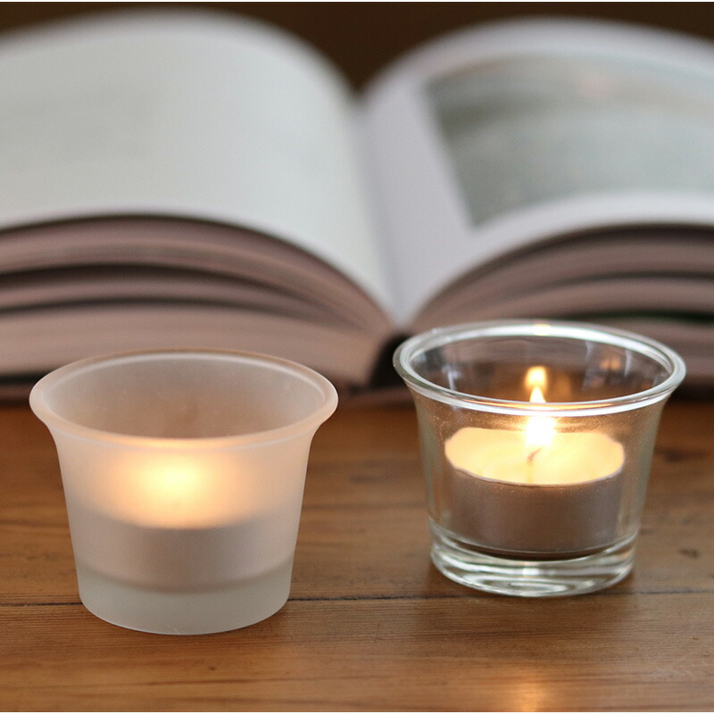 楽天市場】キャンドルホルダー ガラスホルダー すりガラス 透明 クリア