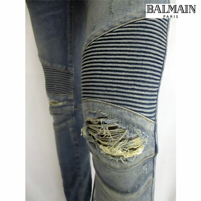 楽天市場】バルマン BALMAIN メンズ パンツ ボトムス デニム バイカー