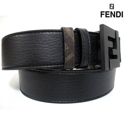 楽天市場】フェンディ FENDI メンズ 小物 ベルト レザーベルト ロゴ黒