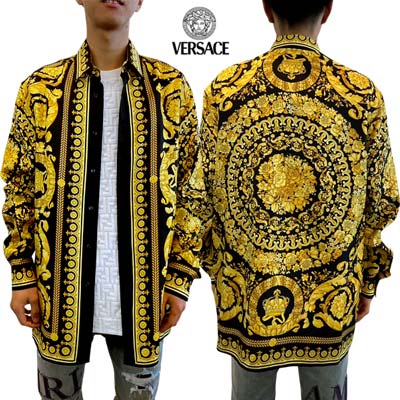 楽天市場】VERSACE ヴェルサーチ 長袖シャツ カジュアルシャツ メンズ