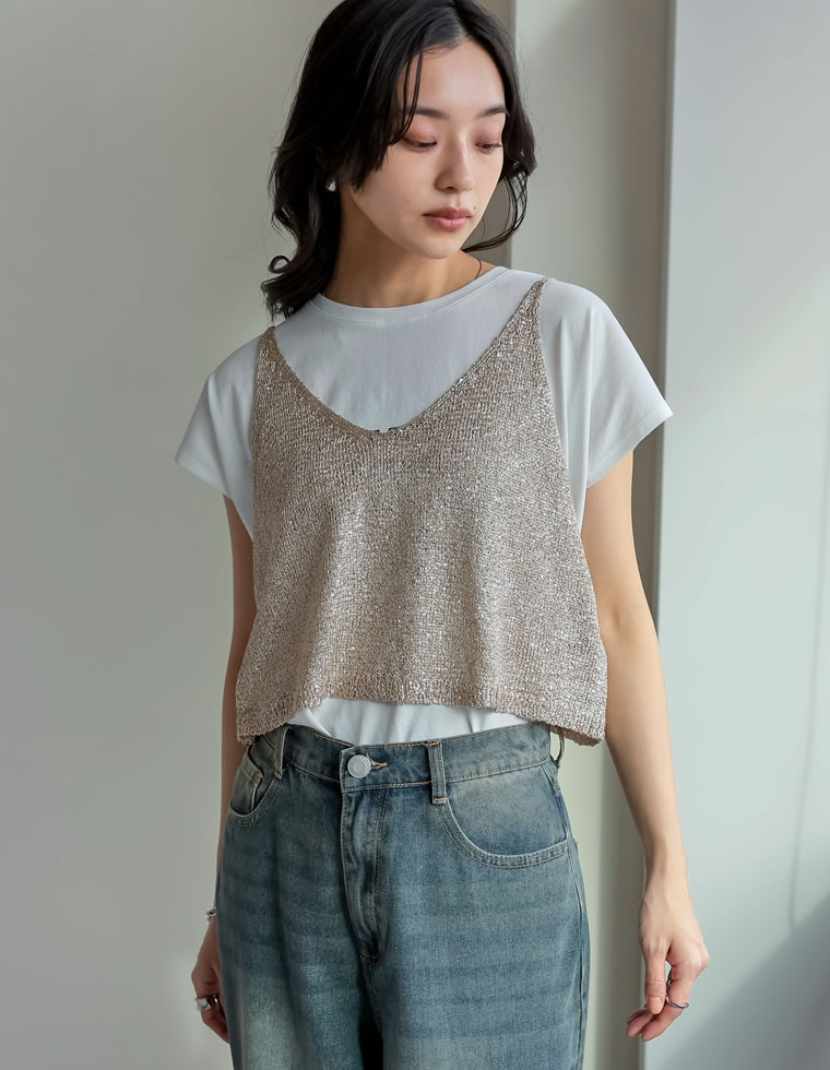 楽天市場】【全品MAX1,500円OFFクーポン】スパンコールニット