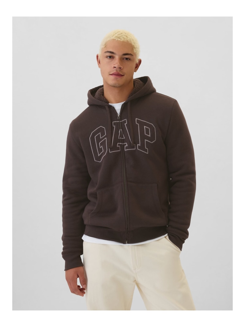 楽天市場】【SALE／69%OFF】(U)GAPロゴ 裏ボア ジップアップパーカー