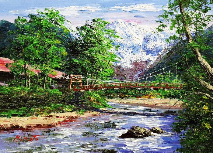 楽天市場】西村拡人 「 河童橋 」 油絵 ・ 油彩画 F4 ( 4号 ) : 内田画廊