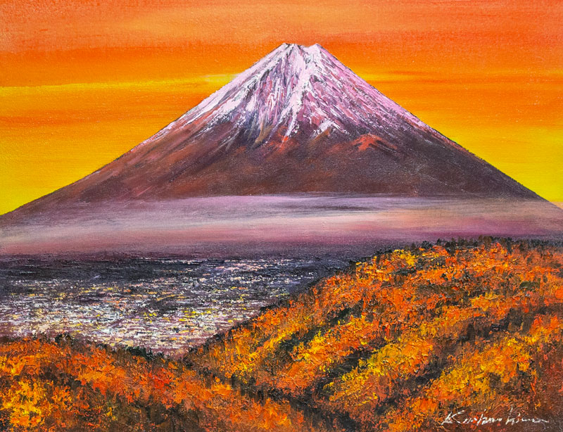 中島晃次】油絵 ベルギー首都 ブリュッセル 中島晃次 風景画 美術品