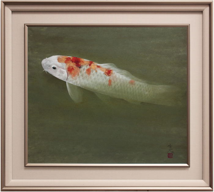 楽天市場】川村憲邦『遊鯉』日本画 F10（10号） : 内田画廊