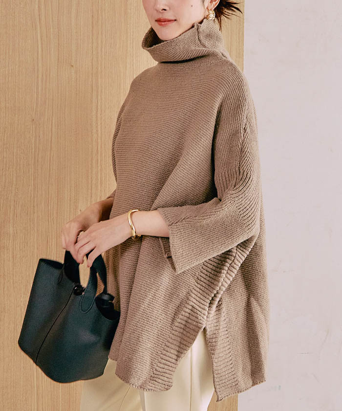 楽天市場】ニット セーター オシャレ ポンチョ コーデ トップス ニット