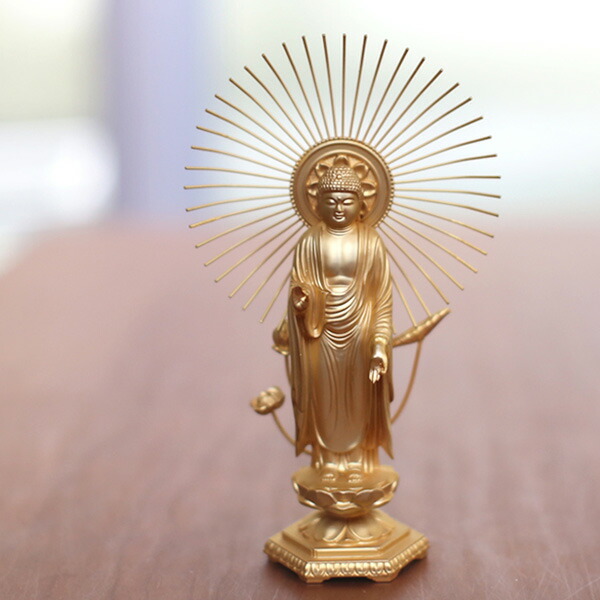 楽天市場】仏像 阿弥陀如来立像 浄土真宗 御東用 15.7cm : がらんどう