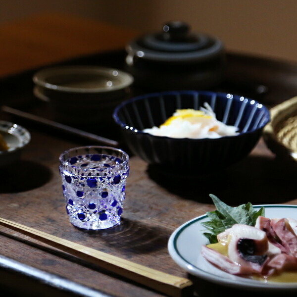 楽天市場】江戸切子 籠目文切立盃 堀口硝子 ぐい呑 猪口 盃 切子グラス