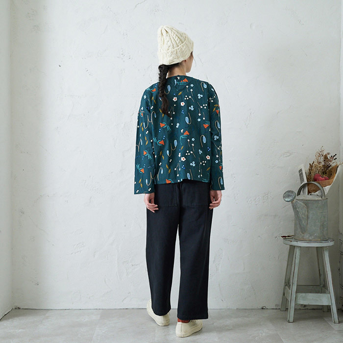 楽天市場】総柄刺繍ブラウス レディース トップス 長袖 大人の