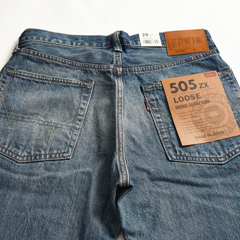 楽天市場】EDWIN エドウィン 505ZX ルーズスレート セルビッジ デニム