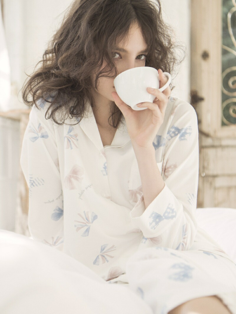 楽天市場】【SALE／30%OFF】リボン柄シャツ/ルームウエア/パジャマ