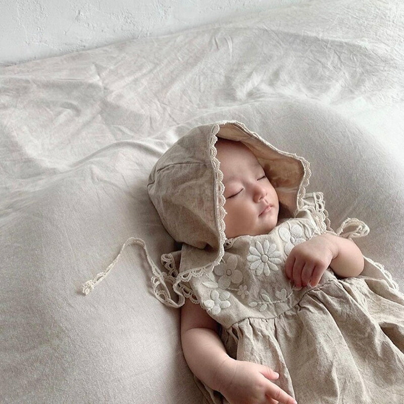 楽天市場】【楽天スーパーセール】ロンパース 女の子 半袖 ボンネット