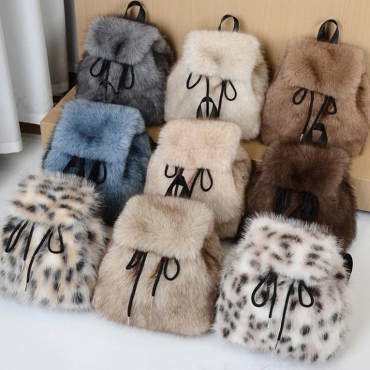 楽天市場】ファーバッグ リュック 秋 フェイクファー レディース