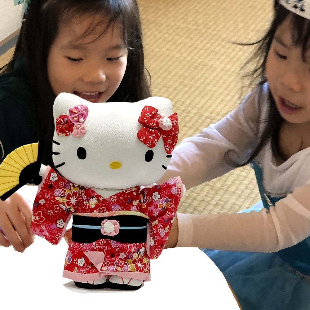 楽天市場】キティ ぬいぐるみ 人形 キティちゃん 赤い着物 Lサイズ