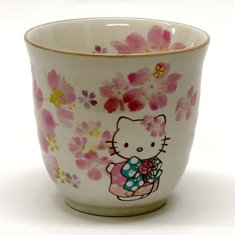 楽天市場】キティちゃん 湯呑み 桜 長湯呑 美濃焼 日本茶 湯呑湯飲み