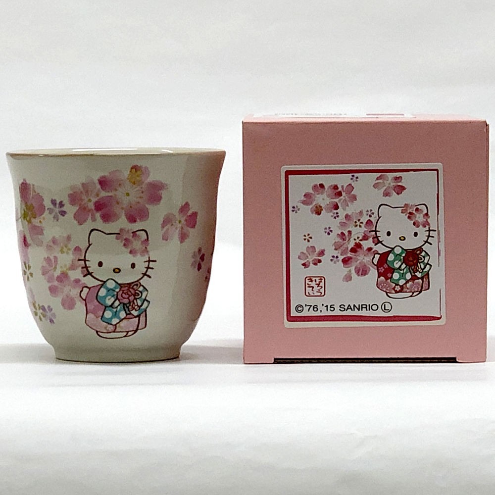 楽天市場】キティちゃん 湯呑み 桜 長湯呑 美濃焼 日本茶 湯呑湯飲み