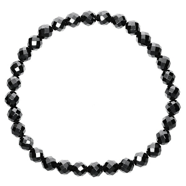 楽天市場】天然 ブラックスピネル カット ブレスレット 6mm 18cm 18.5