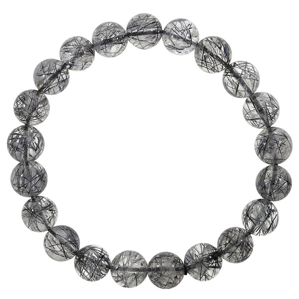 楽天市場】ブラックルチルクォーツ ブレスレット 9mm 17.5cm メンズM