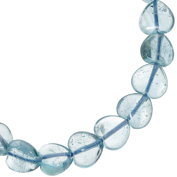 楽天市場】ブルートパーズ ハート ブレスレット 18.5cm レディースLL