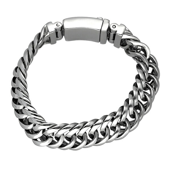 楽天市場】極太 ステンレス 喜平 チェーン ブレスレット 21cm