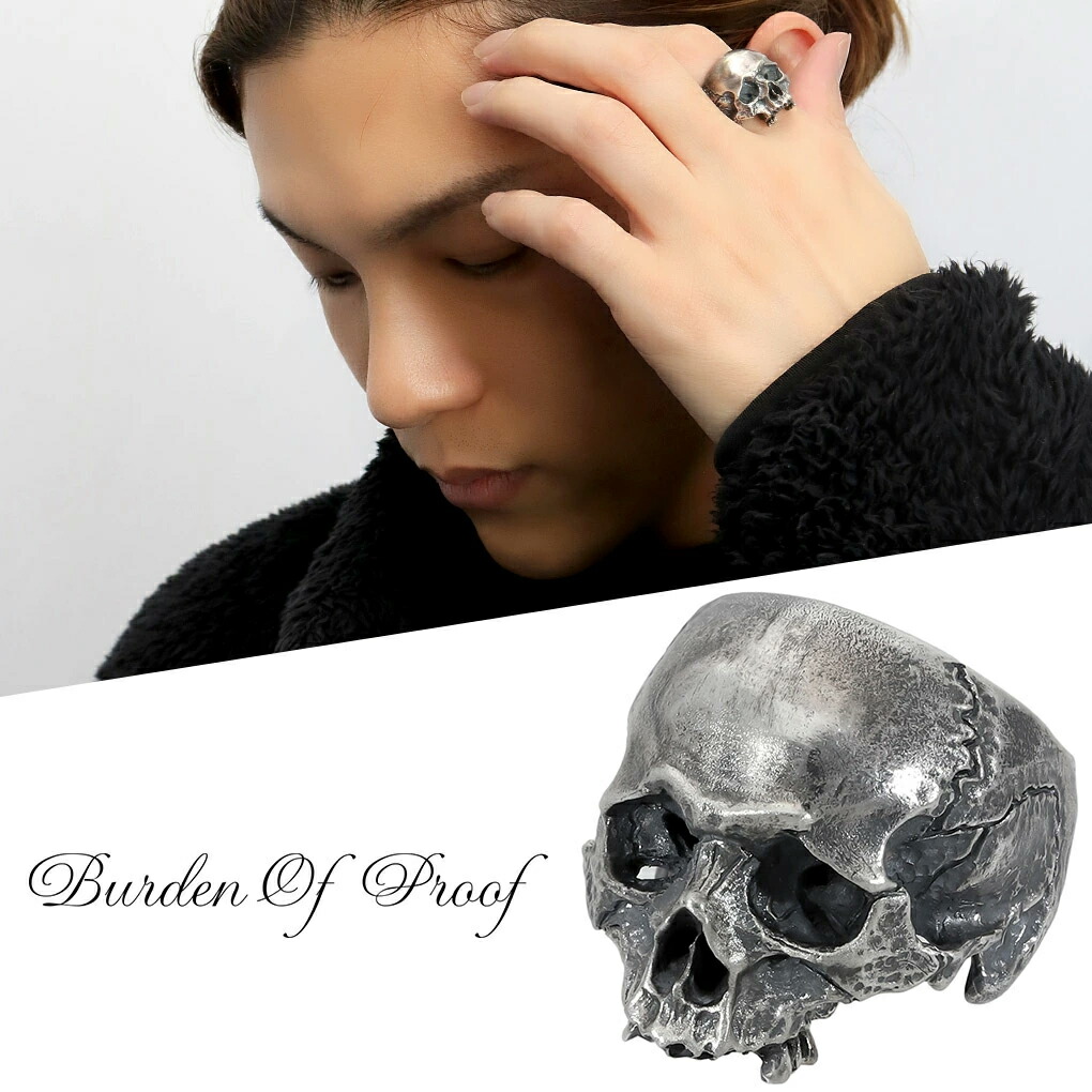 楽天市場】BURDEN OF PROOF ハーフフェイス スカル リング 指輪 13〜25