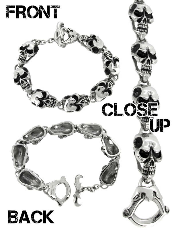 楽天市場】スカルチェーン サージカルステンレス ブレスレット 21cm