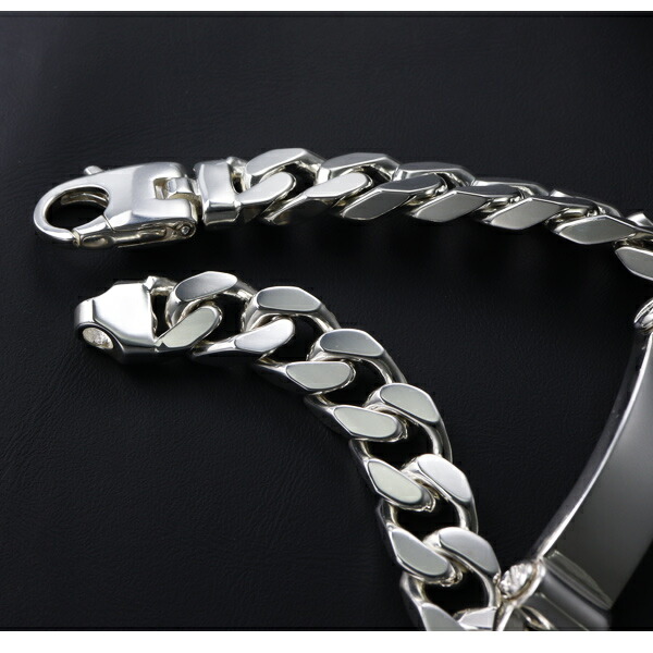 楽天市場】サツルノ プレート 喜平チェーン シルバー ブレスレット