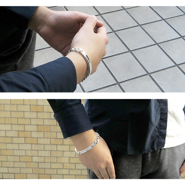 楽天市場】サツルノ プレート 喜平チェーン シルバーブレスレット 20cm