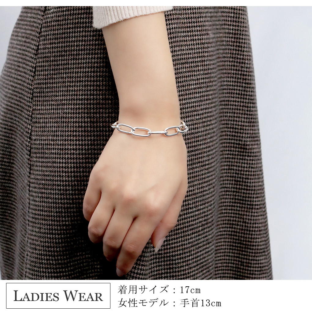 楽天市場】シルバー925 長あずきチェーン ブレスレット シルバー