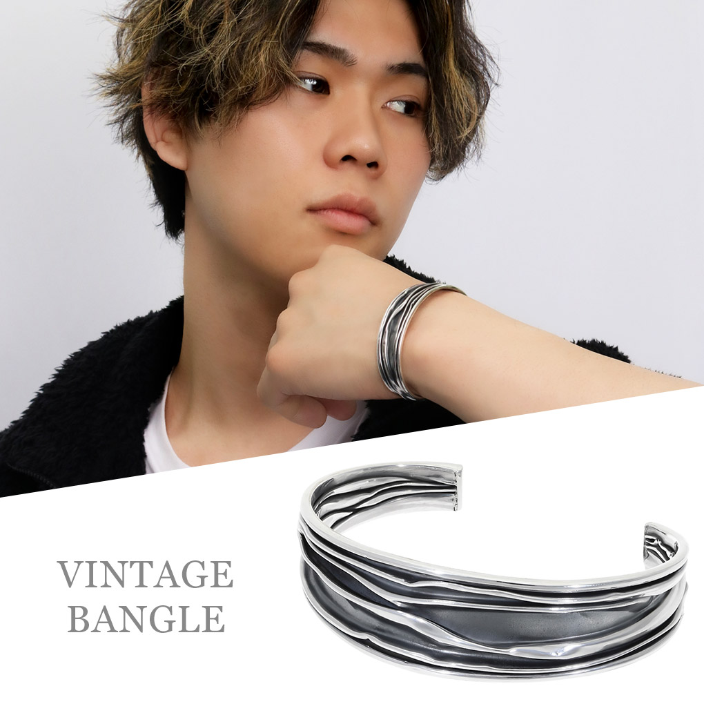 楽天市場】ヴィンテージ パターン シルバー バングル ブレスレット