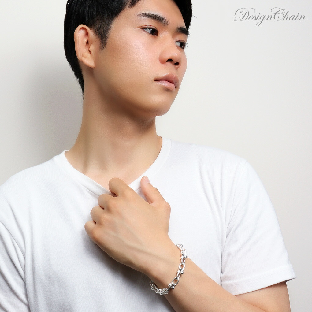 楽天市場】シルバー925 リンクチェーン ブレスレット シルバー 17