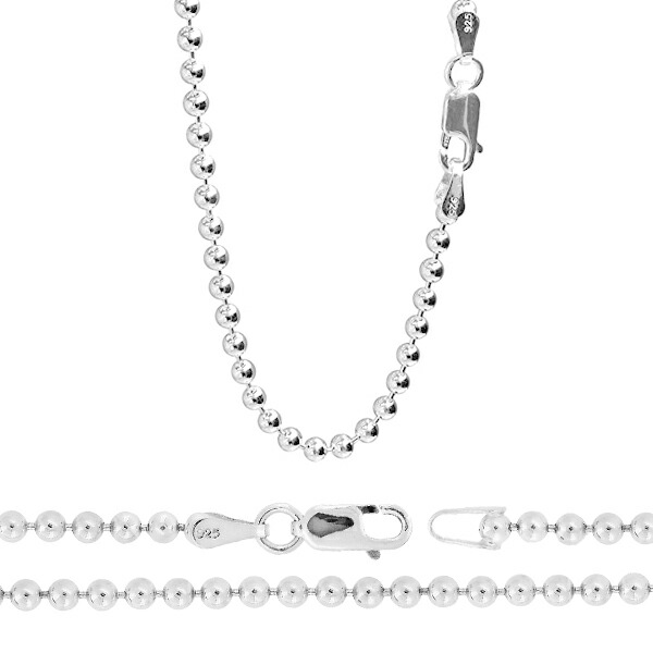 楽天市場】ボールチェーン 幅約3.0mm 45cm シルバー925 シルバー