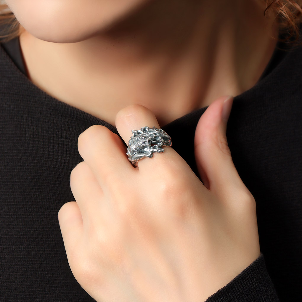 楽天市場】Guardia ガルディア 白虎 リング 指輪 11〜30号 メンズ