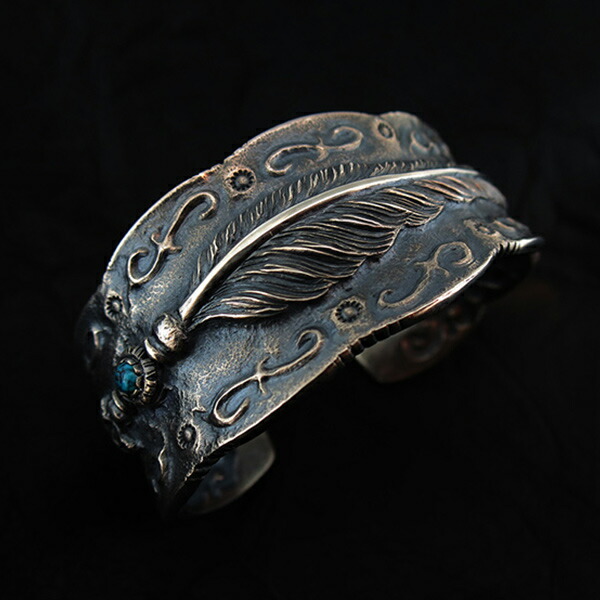 楽天市場】K-SMITH 打ち出し フェザー 燻し シルバーバングル