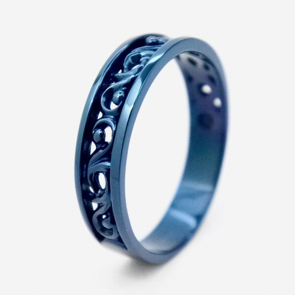 楽天市場】PUERTA DEL SOL ブルー スクロール リング(5号〜21号