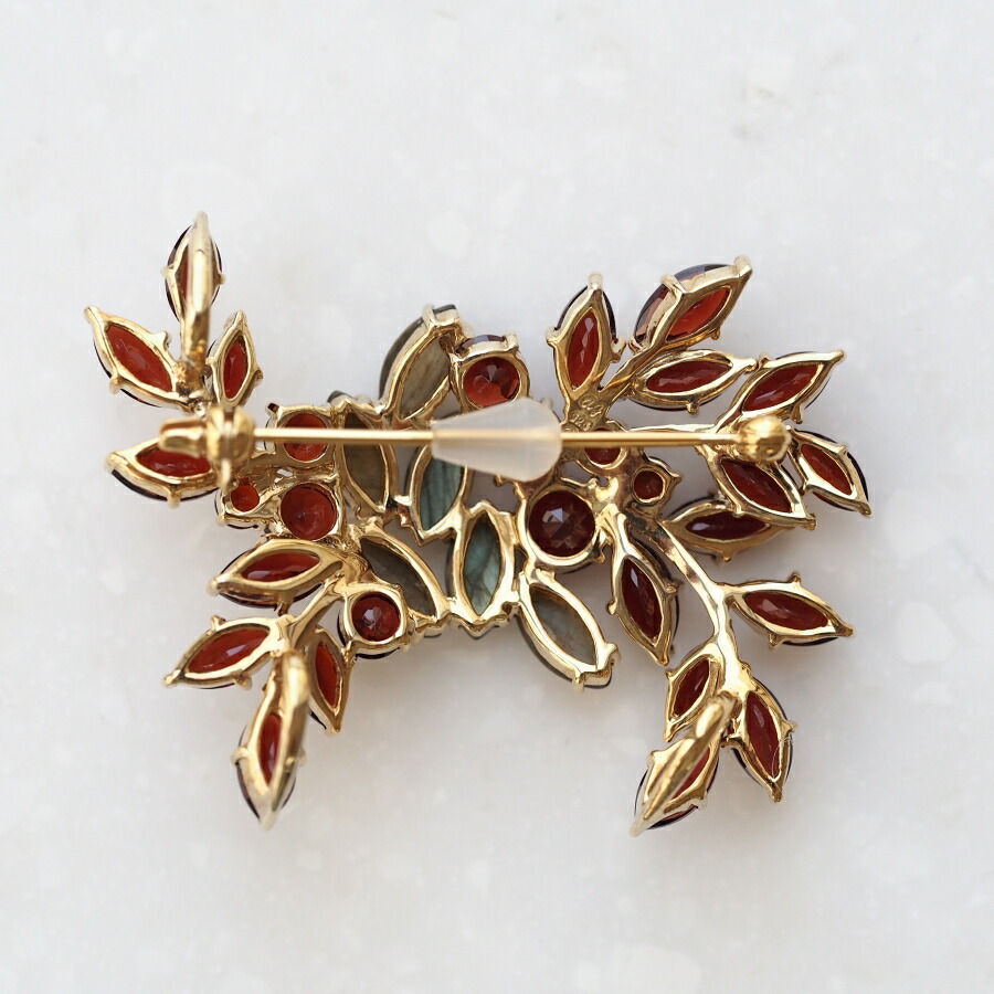 楽天市場】ROKUZAN ガーネット ブローチ ペンダントトップ (チェーン