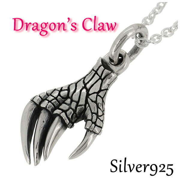 楽天市場】ドラゴンのカギ爪 シルバーネックレス チェーン付き