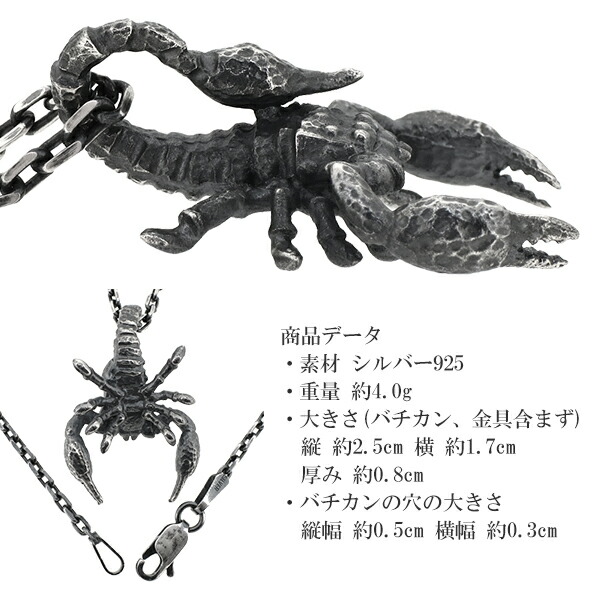 楽天市場】リアル スコーピオン シルバー ネックレス 925 銀の蔵