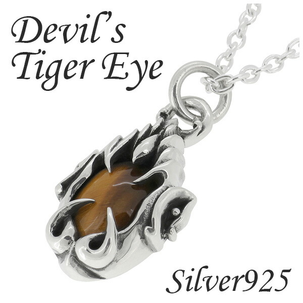 楽天市場】デビル タイガーアイ シルバー ペンダントトップ チェーン
