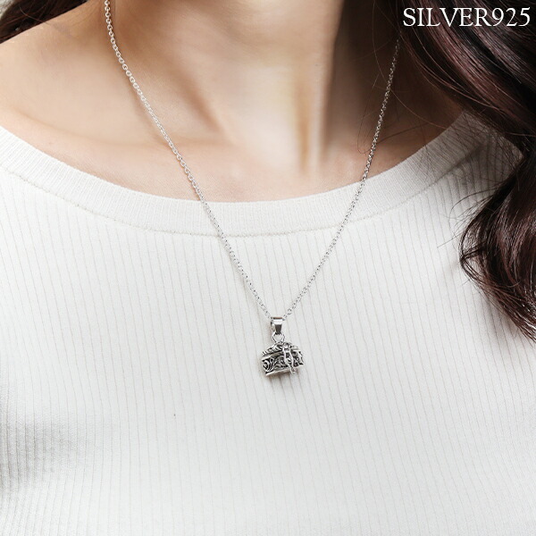 楽天市場】透かし ハート ボックス シルバー ペンダントトップ