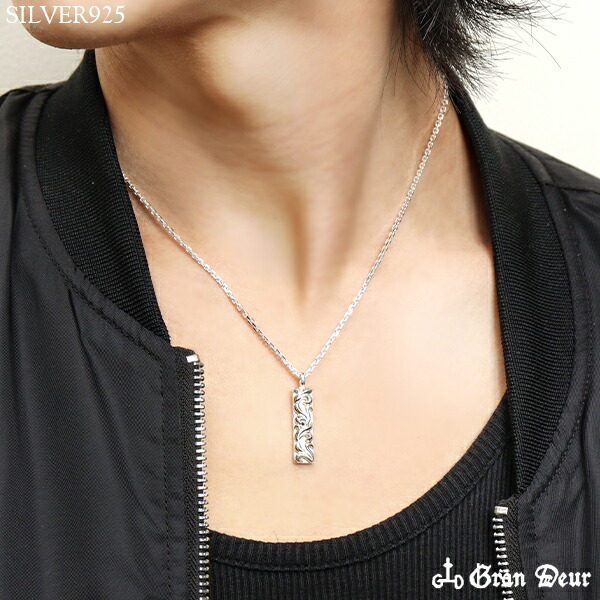 楽天市場】GRAN DEUR ホワイト サファイア 唐草 シルバー ネックレス