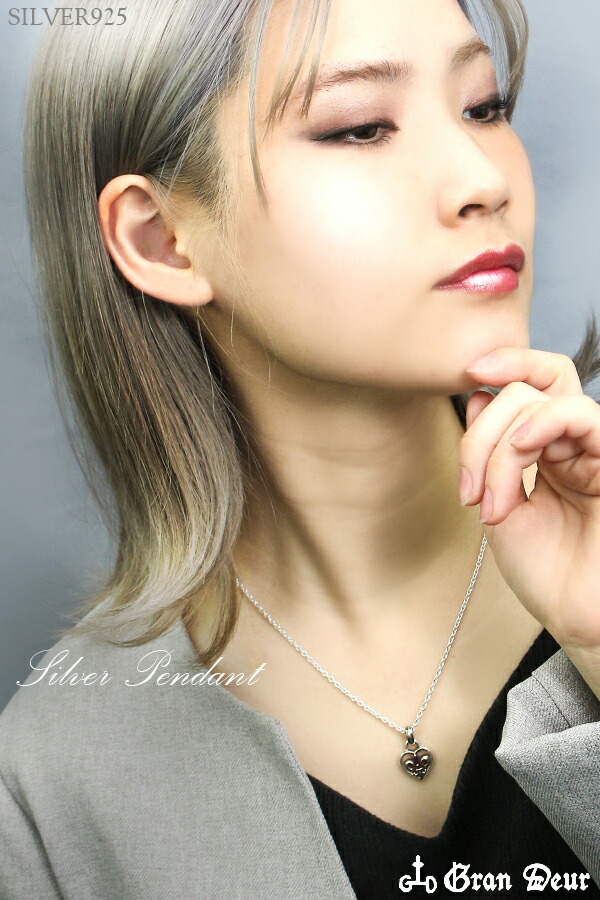 楽天市場】GRAN DEUR フルール ド リス ハート ストーン シルバー