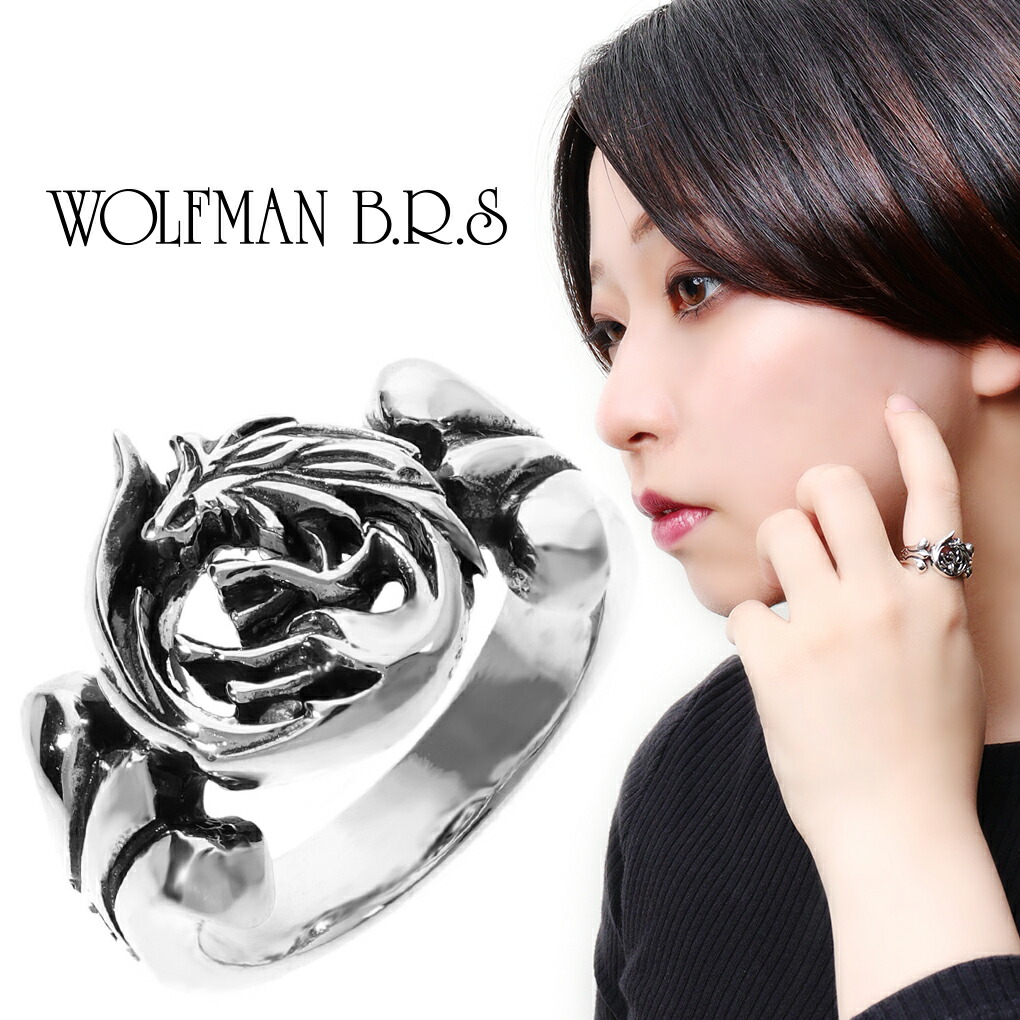 楽天市場】ウルフマン ウルフマンBRS ムーン ウルフ リリー リング