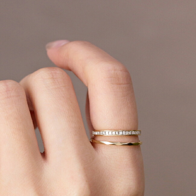 楽天市場】K18 K10 PT カット 地金リング 1号-15号 ※一部在庫あり商品