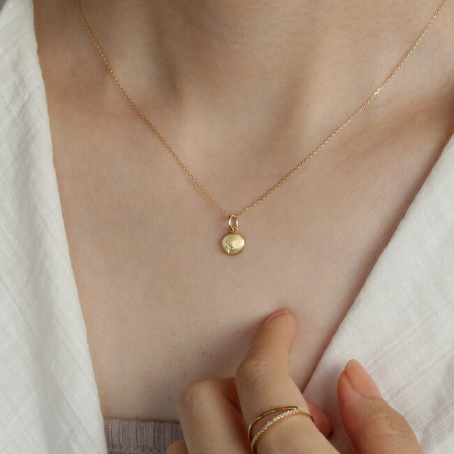 楽天市場】K18 K10 PT 天然 ダイヤモンド 0.01ct コイン ペンダント