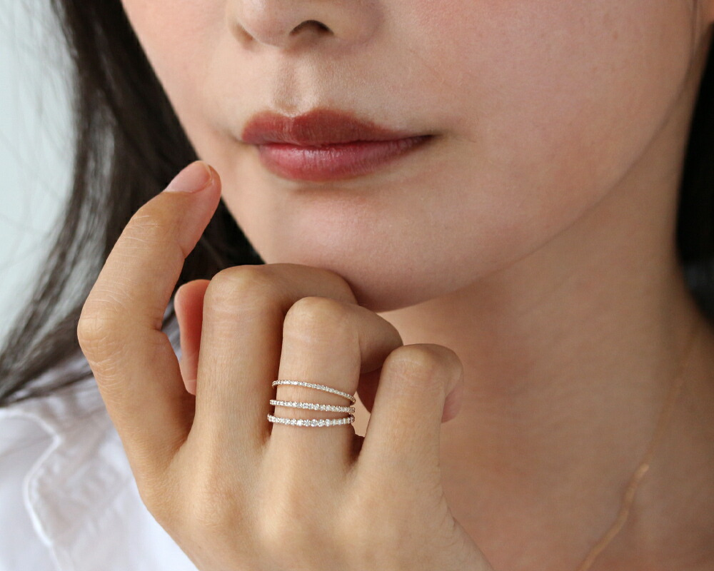 楽天市場】K18 K10 PT フルエタニティ リング 天然 ダイヤモンド 計