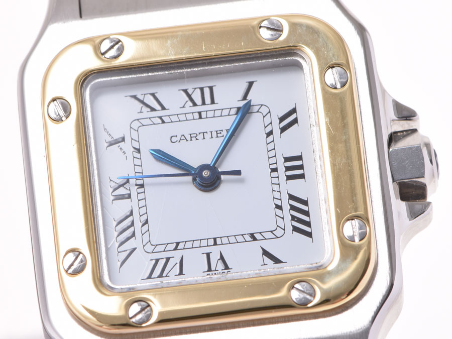 カルティエ純正サントスガルベSM駒 中古)CARTIER カルティエ サントス